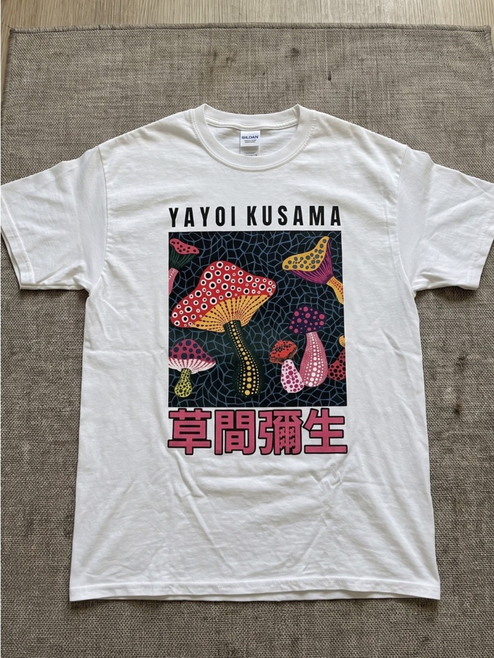 Yayoi Kusama Mushroom Graphic T-Shirt Japanese Art Pop Art Tee